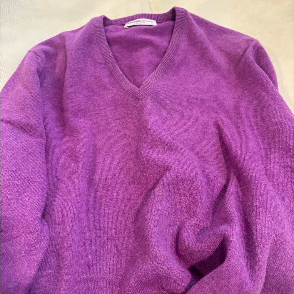 Johnston of Elgin Purple Cashmere Sweater - Picture 5 of 7